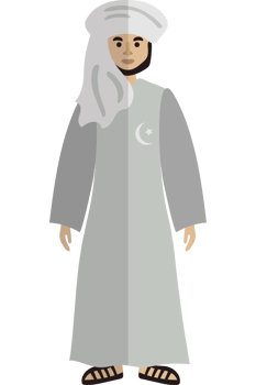 An arab man in a traditional dress png