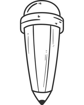 A black and white drawing of a light bulb png