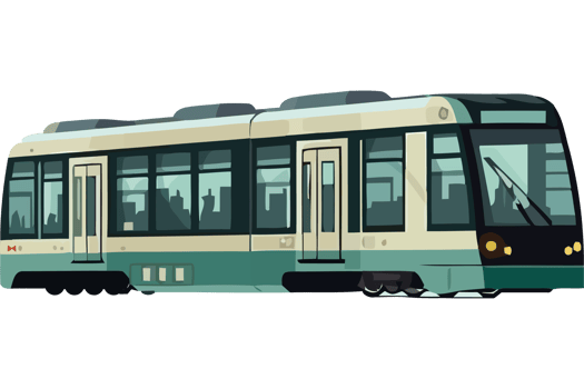 A cartoon train is shown on a black background png