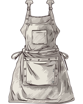 An apron with a pocket on the front png