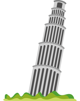 The leaning tower of pisa illustration png