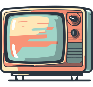 An old television with a flat screen png