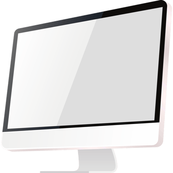 A computer monitor with a blank screen png