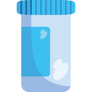A blue glass jar with a lid png