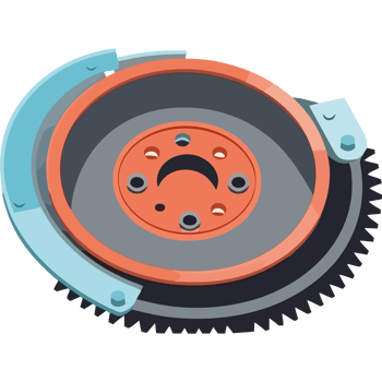 A car wheel with a gear on it png