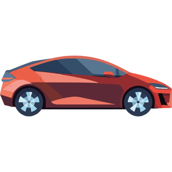 An orange car on a black background png