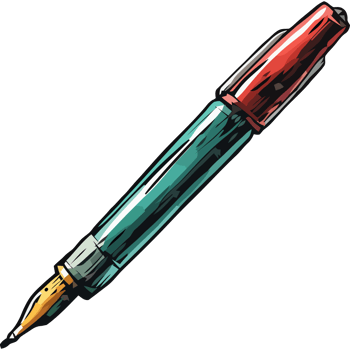 A red and green pen with a black background png