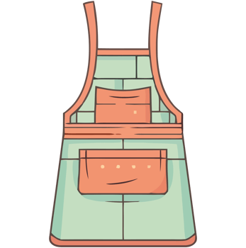 An apron with a pocket on the front png
