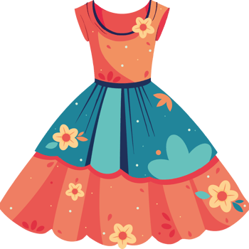 A dress with flowers on it png