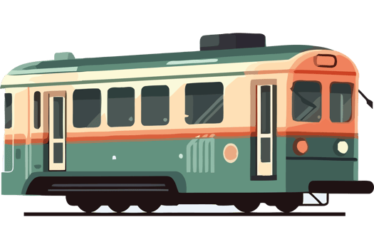 A cartoon train on a black background png