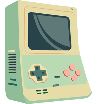 An old game console with a controller png