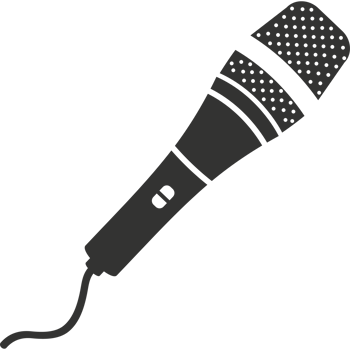A microphone on a black background png