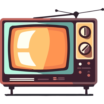 An old television with a remote control and a remote control png