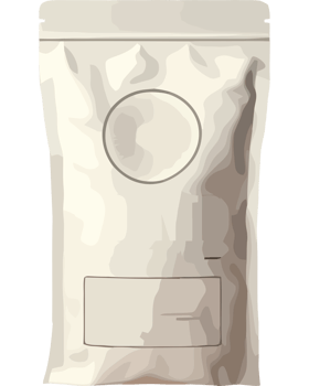 A bag of coffee on a white background png