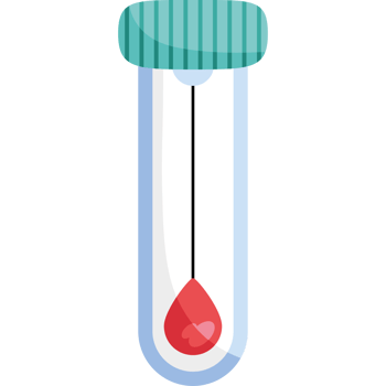 A blood test tube with a drop of blood png