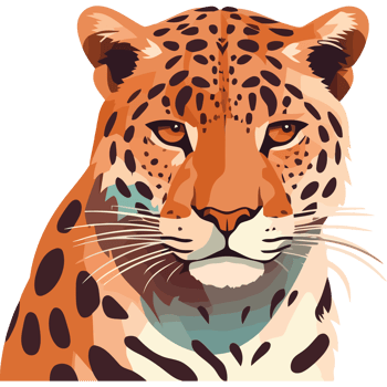 A leopard is shown in this illustration png