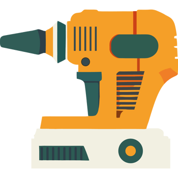 A drill is shown on a black background png