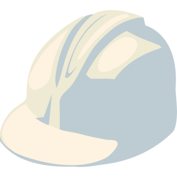A white hard hat on a black background png
