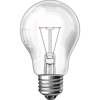 A light bulb is shown on a black background png