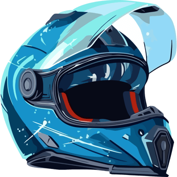 Motorcycle helmet blue png