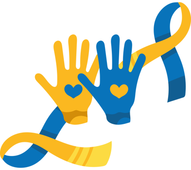 Two hands holding a ribbon and a heart png