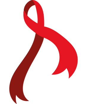 Red ribbon with a black background png