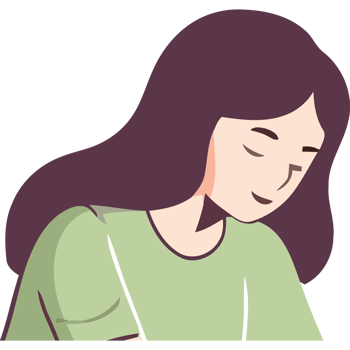 A girl with long hair sitting on a table png