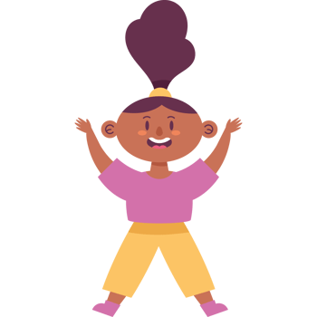 Happy girl with a big smile png