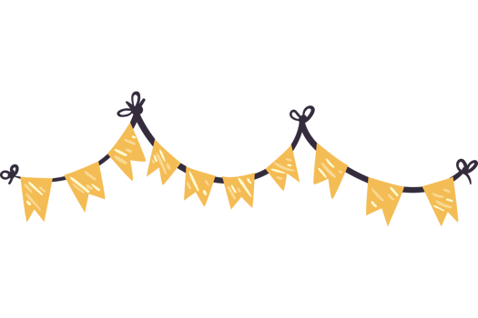 A black background with yellow bunting png