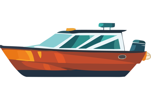 A boat on a black background png