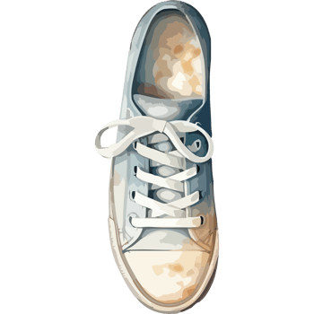 A pair of sneakers with white laces on a black background png