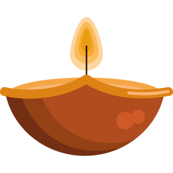 Diwali candle icon png