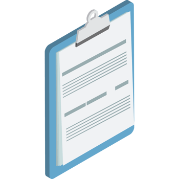 Clipboard icon with a paper document png