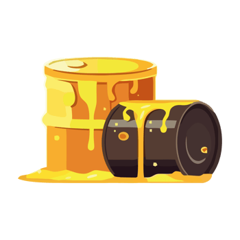 A barrel of honey and a barrel of oil png