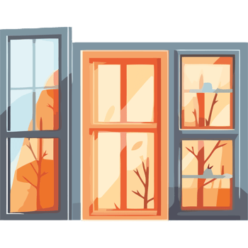 An open window with trees outside png