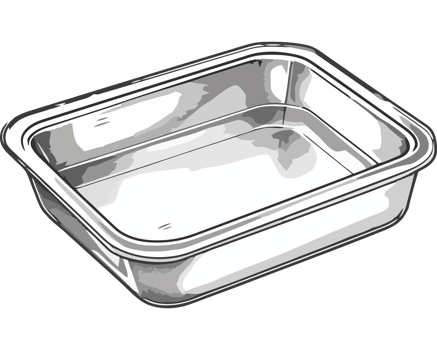 A square metal container with a lid png
