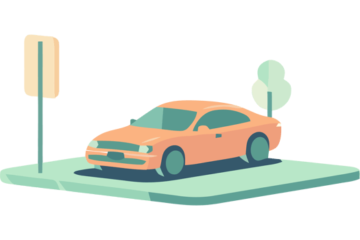 Car driving on the road png