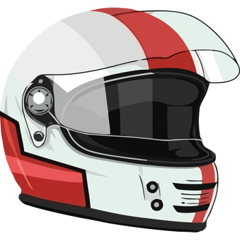 A helmet with red and white stripes png