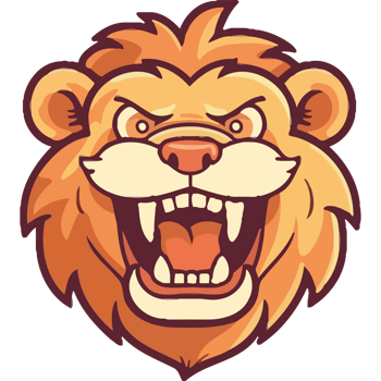 Lion head mascot illustration png