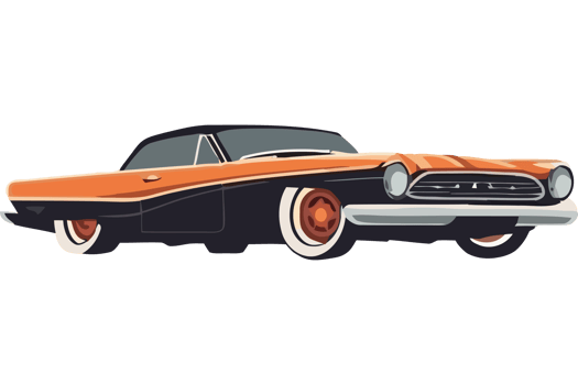 An old car with a black background png