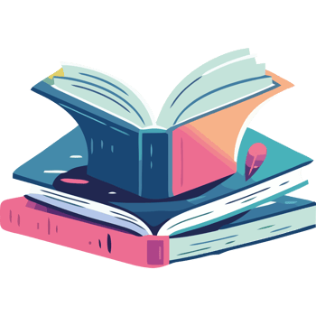 An open book with a pencil on top of it png
