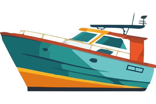 A boat on a black background png