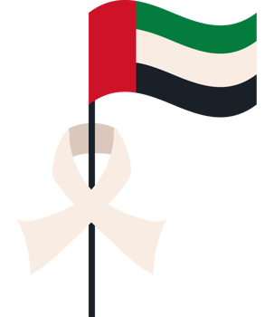 Uae flag and ribbon with white ribbon png