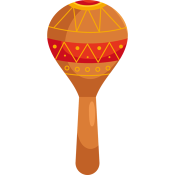 A maracas with a colorful design png