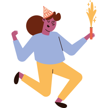 Happy birthday girl with sparkler png
