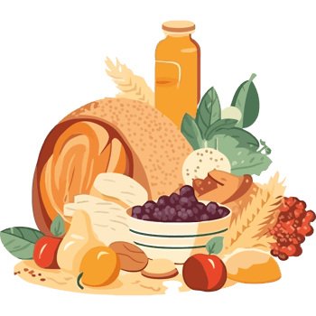 Thanksgiving food illustration png