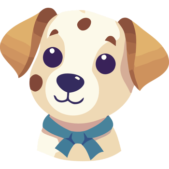 A cartoon dog with a blue bow tie png