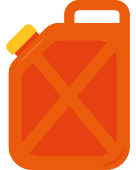 A can of gas with a cross on it png