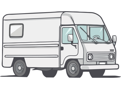 A white van with a window on the side png