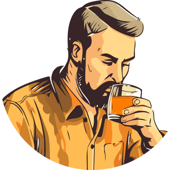 A bearded man drinking beer png